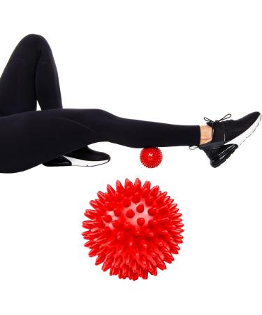 Buy SPRINGOS Hedgehog Ball Massage Ball with Knobs - 8.5 cm Hard Red for Relieving Muscle Tension | International Shipping Available - Buy Online on GoSupps.com