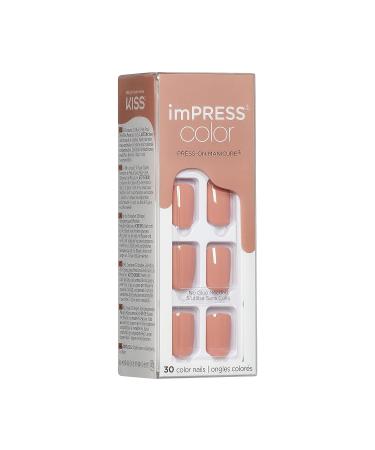 KISS imPRESS Color Press-On Gel Nails Kit - Short Length Sandbox | PureFit Technology | Polish-Free Manicure with Prep Pad & Tools - Buy Online on GoSupps.com