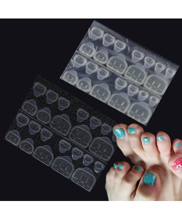 Nail Adhesive Tabs | 50-Sheet False Nail Glue Stickers - Double Sided Jelly Adhesive Dots Tips Flexible for Acrylic Nails Manicure Tape