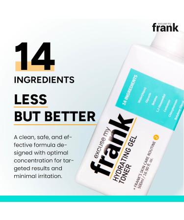 Excuse My Frank Hydrating Gel Toner Korean Soothing Skincare Refreshing Moisturizer for Face Calming Skin Hydrating Gentle Facial Toner for Women All Skin Types (1 Pack) - Buy Online on GoSupps.com