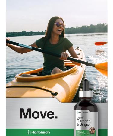 Horbaach Turmeric and Ginger Supplement Drops | 4 fl oz | with Black Pepper Extract | Herbal Liquid Tincture | Vegan Non-GMO & Gluten Free - Buy Online on GoSupps.com