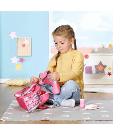 Baby Born Changing Bag with Mat, Bottle, Nappy - Pink - Fits 43cm Dolls - Ages 3 - Buy Online on GoSupps.com