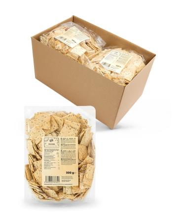 KoRo - Crackers Spelt-Chia 6 x 500 g - vegan low in sugar Salted 500 g (pack of 6)