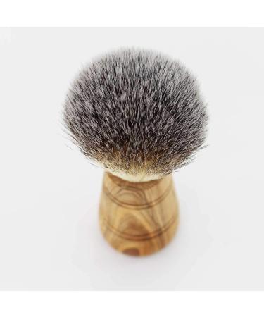 Vegan Shaving Brush - Olive Wood Synthetic Hair | Perfect Father's Day Gift for Men - Buy Online on GoSupps.com