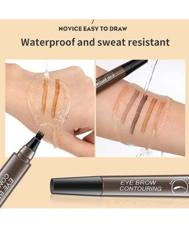 2Pcs NEW Giphogantic 3D Waterproof Microblading Eyebrow Pen - 4 Tip Eyebrow Pencil Precision Waterproof Brow Pen 3d Waterproof Microblading Eyebrow Pen Lacison Eyebrow (Black) - Buy Online on GoSupps.com
