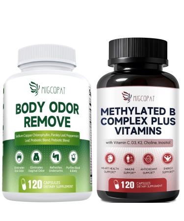Migcopat Methylated Multivitamin Plus + Chlorophyll Body Deodorizing Supplement Fresh Breath & Whole-Body Freshness 120 Caps