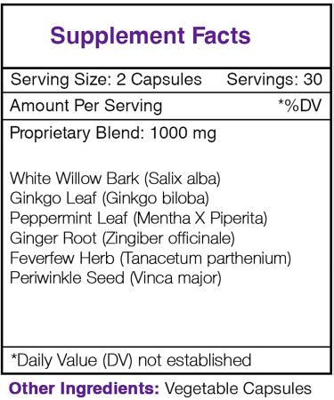 Migra Secret Herbal Supplement Blend - Headache/Migraine Support (60 Capsules) | Secrets of the Tribe - Buy Online on GoSupps.com