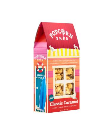 Popcorn Shed Classic Caramel Gourmet Popcorn Gift Box Natural Caramel Flavour Gluten Free Vegan Movie Night Snack 80 g