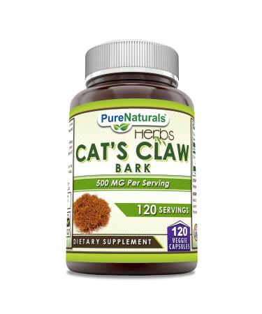 Pure Naturals Cat's Claw Caps 500 mg 120 Count