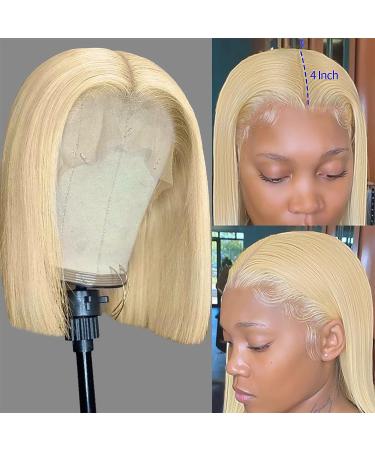 Dorosy 613 Blonde Bob Wig Human Hair 13x4 Lace Front Wig for Black Women | Pre Plucked Short Bob Wig with Baby Hair (8 inch) - Buy Online on GoSupps.com
