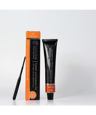 Makki 07 Natural Makki Professional Intensive Eyelash and Eyebrow Tint with Argan Oil and Hyaluronic Acid 22 ml