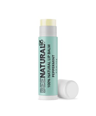 Bee Natural - 100% Natural Moisturizing Lip Balm Peppermint Flavor 4.2g