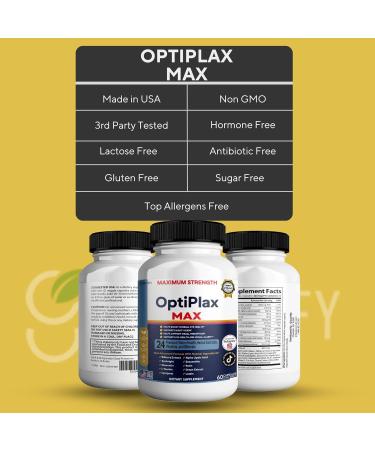 GREENVIFY OptiPlax Max Vision Support Supplement 24 Premium Herbal Extracts Vitamins & Minerals 60 Capsules (2) - Buy Online on GoSupps.com