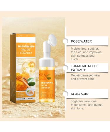 Turmeric Facial Cleanser | 100 ml This turmeric cleanser deeply cleanses the skin moisturizes and brightens without drying it out. - Buy Online on GoSupps.com