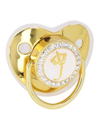 Fashionable Infant Pacifier with Golden Letter J | Perfect for Home & Travel - Buy Online on GoSupps.com
