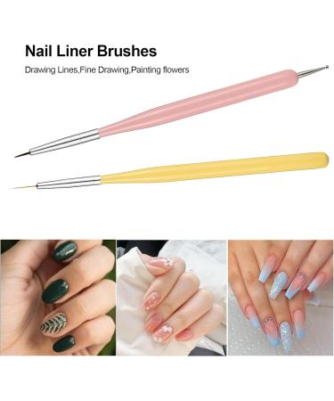 Nail Art Brushes Set for Precision Nail Design - Includes Gel Brush, Dotting Pen, Liner Brush - Buy Online on GoSupps.com