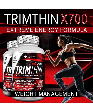 TrimThin® X700 Thermogenic Diet Pills with Maximum Energy Manufactured in USA 120 Capsules - Buy Online on GoSupps.com