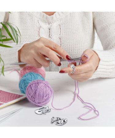3-Piece Adjustable Cute Cat Knitting Loop Rings | Finger Holder for Crochet & Hand Weaving | Yarn Guide Holder & Supplies - Buy Online on GoSupps.com