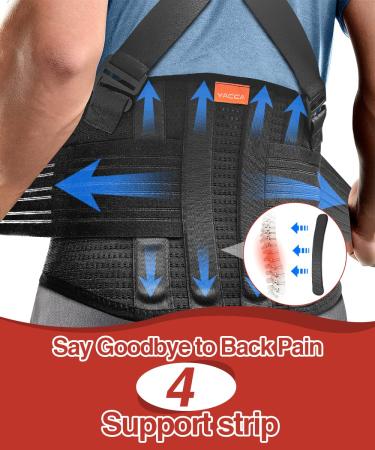 YACCA 6601 Work Back Brace - Medium | Supportive Comfortable & Adjustable | International Shipping Available - Buy Online on GoSupps.com