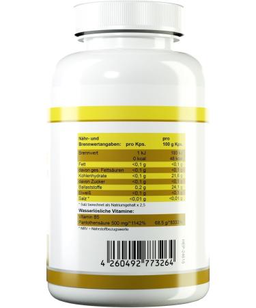 Buy Zec+ Nutrition Health Vitamin B5 | 120 Capsules of 500mg Pure Pantothenic Acid - Made in Germany - International Shipping Available - Buy Online on GoSupps.com