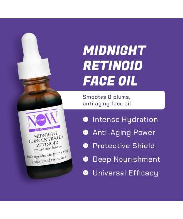 Midnight Concentrated Retinoid Face Oil | Anti-Aging Overnight Skin Care | Vegan Paraben & Sulfate Free | Travel Size 1 oz for Men & Women - Buy Online on GoSupps.com