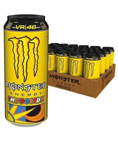 Monster Energy the Doctor Valentino Rossi Edition with sparkling citrus taste Energy Drink Palette disposable can (24 x 500 ml) 500 ml (24 Pack)