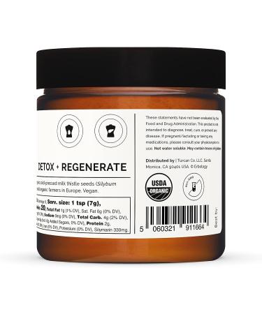 Erbology 100% Organic Milk Thistle Powder 2.1 oz - Cold-Pressed from Seeds - Rich in Silymarin - Cleanse and Detox - Raw Vegan - Non-GMO - Buy Online on GoSupps.com