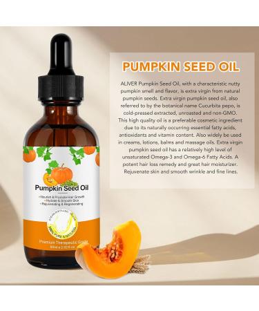 100% Pure Organic Pumpkin Seed Oil for Hair - 60ml Cold-Pressed Aromatherapy Massage Oil for Damaged Hair Repair - Men & Women - Buy Online on GoSupps.com