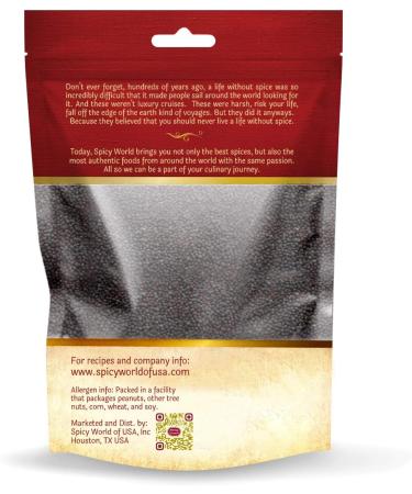 Spicy World Black Mustard Seeds Whole 400g (14oz) | Vegan | Indian Origin - Larger size seeds - Buy Online on GoSupps.com