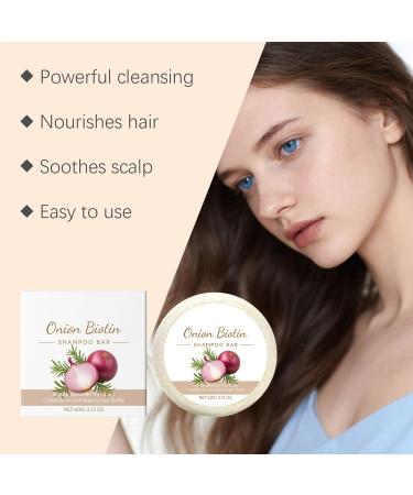  G n rique Onion Biotin Shampoo Bar - 60g Onion Rosemary Shampoo Soap Nourishing Purifying Onion Biotin Shampoos Soap For Hair Growth Moisturizing Onions Shampoo Rosemary Hair Soaps Barr - Buy Online on GoSupps.com