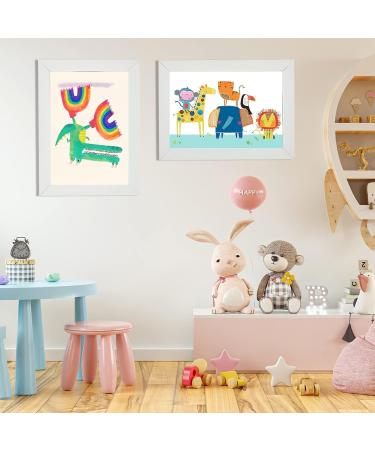 Sank Kids Art Frames Projects Front Opening and Changeable Picture Display for DIN. A4 Art-Work Storage Frames Crafts Drawing Hanging Art 8.3x11.8 (White 2 Packs) - Buy Online on GoSupps.com