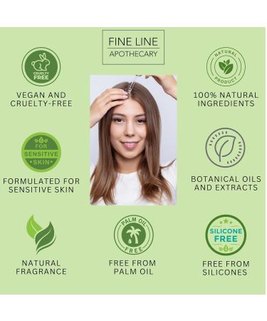 100% Natural Hair Growth Oil - Ricin Argan Moringa & Coconut Oil with Rosemary & Eucalyptus | Fine Line Apothecary | 100ml - Promote Healthy Hair Growth Naturally - Buy Online on GoSupps.com