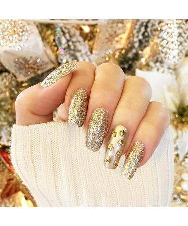 Glitter Nail Polish - Super Sparkling Color UV Nail Polish - Vegan Long Lasting Holographic Nail Varnish - Diamond Gel Nail Varnish Gifts Gold - Buy Online on GoSupps.com