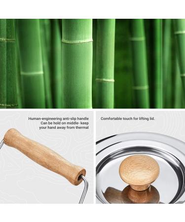 KingCamp Stainless Steel Camping Kettle 1.2L - Lightweight Portable Tea Coffee Pot for Outdoor Cooking | Bamboo Handle, Backpacking, Hiking, Picnic, Travel - Buy Online on GoSupps.com