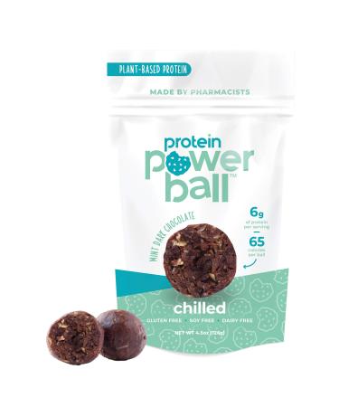 Protein Power Ball Healthy Snacks, Gluten Free, Dairy Free, Soy Free, Vegan Snack Energy Bites (Mint Dark Chocolate, 2 Pack) Mint Dark Chocolate 4.5 Ounce (Pack of 2)