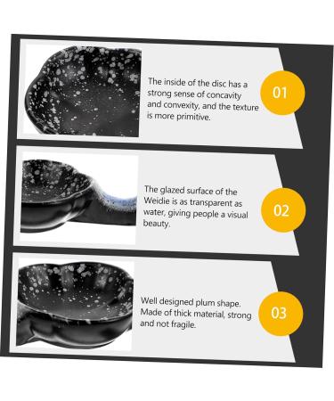 Milisten 2 Pcs Sauce Dish Sweet Plate Kitchen Supply Seasoning Dish Prep Bowl Ceramic Sauce Bowl Appetizer Dish Sushi Dipping Bowl Snack Plate Household Seasoning Plate Ceramics - Buy Online on GoSupps.com
