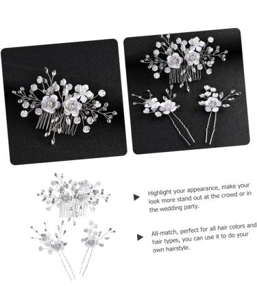 WOFASHPURET 1 Set Hair Jewels for Women Rhinestone Headpiece Bridal Hair Accessories Floral Hair Accessories Bridal Hair Pin Wedding Headpiece Ladies Suits Hair Comb Miss Pearl Flower Beads - Buy Online on GoSupps.com