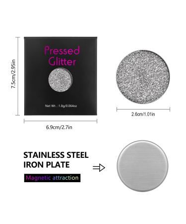 Buy Single Glitter Eyeshadow Tin Palette - High Pigmented Brown Sparkle Eyeshadow & Metallic Face Glitter - Buy Online on GoSupps.com