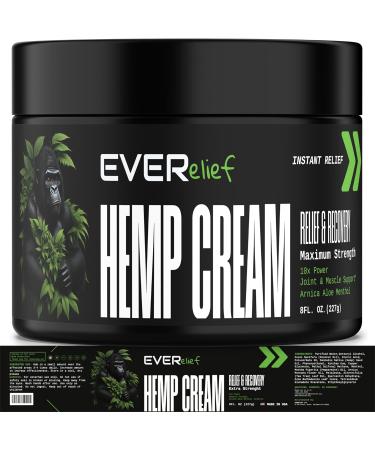 Maximum Strength Hemp Cream for Muscle, Joint, and Back Pain Relief - 8oz - Made in USA - Buy Online on GoSupps.com