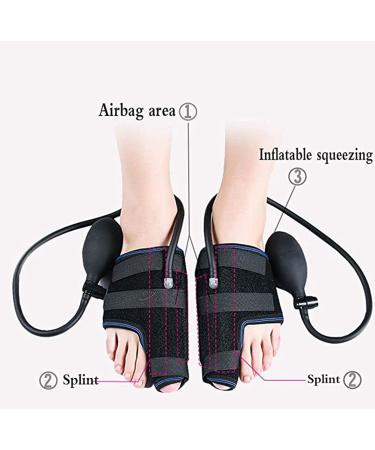 Jmysd Pneumatic Thumb Valgus Corrector | Adjustable Big Toe Splint Brace with Air Pressure Rail | Day & Night Use | 1 Pair Pink - Buy Online on GoSupps.com