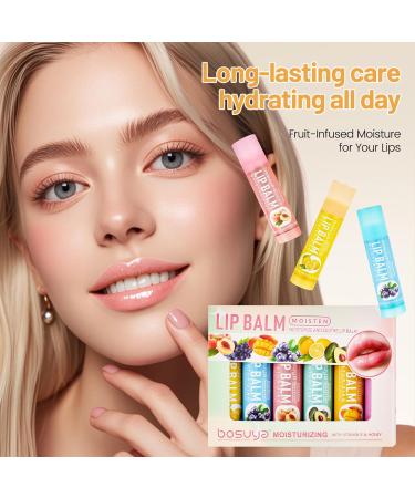 6 Flavors Lip Balm Set-Gentle Hydration for Dry & Sensitive Lips All-Day Moisture Hydrating & Repairing for Delicate Lips Smooth Non-Greasy 1 Count (Pack of 6) - Buy Online on GoSupps.com