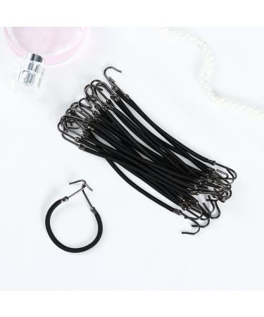 Frcolor Black Hair Hook Ponytail Holder - Pack of 20 Elastic Styling Bands - Buy Online on GoSupps.com