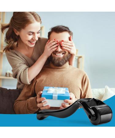 Microneedling 540 Derma Roller - 0.25mm Titanium Facial & Beard Roller (Black Handle) | Best for Smooth Skin & Hair Growth - Buy Online on GoSupps.com