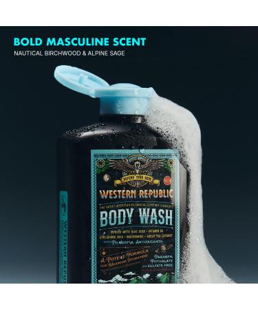 Men's Body Wash | Nautical Birchwood & Alpine Sage and Aviator's Eucalyptus & Fresh Citrus | Hydrating & Anti-Aging Formula with Aloe Niacinamide & Hyaluronic Acid (2 Pack) | Made in USA - Buy Online on GoSupps.com