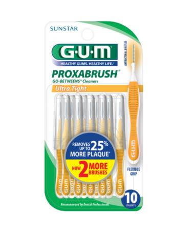 GUM Proxabrush Go-Betweens Cleaners Ultra Tight - 10 Count Pack of 4