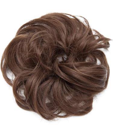 Messy Updo Hairpiece Scrunchy Scrunchie Hair Bun Extension Maroon Curly Hair Ribbon Ponytail Extensin Donut Hair Chignons Normal Maroon - Buy Online on GoSupps.com
