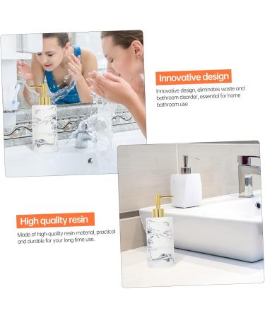 PRETYZOOM 1pc Simple Storage Decorative Bath Lovely Press-Type Liquids Shower Resin Supply Replacement Use White 19.00X7.00X7.00CM - Buy Online on GoSupps.com