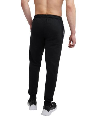 Champion Powerblend Fleece Joggers Sweatpants for Men - Black C Patch Logo (Regular/Big & Tall) - Buy Online on GoSupps.com