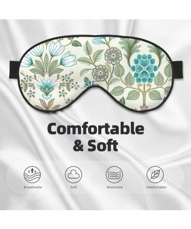 SSIMOO Green Flower Sleep Mask - Adjustable Breathable & Fashionable Eye Mask for Comfortable Sleep | Black | International Shipping - Buy Online on GoSupps.com