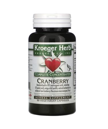 Kroeger Herb Co Complete Concentrates Cranberry 90 Vegetarian Capsules